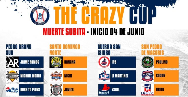 BPLBEISBOL premiara con 60 mil pesos Academia Ganadora de Crazy Cup.