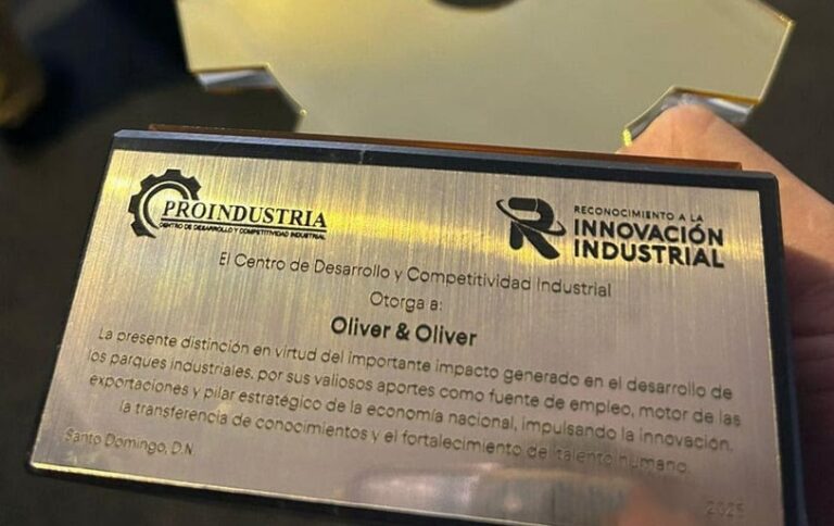 Casa Oliver es reconocida por su aporte a la innovación industrial dominicana
