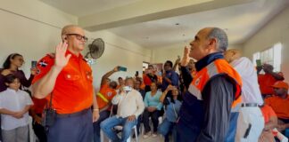 Defensa Civil juramenta a José Ceballos como nuevo director provincial y regional en San Cristóbal